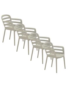 Mira tuinstoel zand - 4 stuks