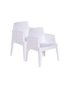 Box tuinstoel &#039;the original&#039; wit - 2 stuks