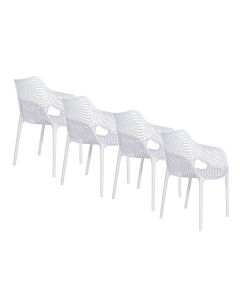 Air XL design tuinstoel wit 4 stuks