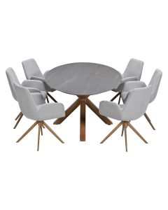 Amalia tuinset draaibaar 7-delig - Scot tuintafel 230x115 cm