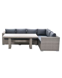 Tennessee lounge dining set rechts 3-delig vintage willow - texfiber