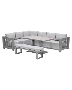 Berthill lounge dining set 6-delig - taupe