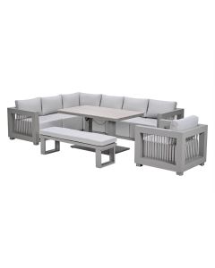 Berthill lounge dining set 7-delig - taupe