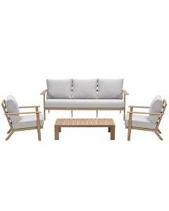 Ariana loungeset 4-delig - light teak look