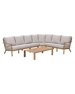 Ariana loungeset 5-delig - light teak look
