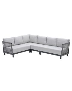 Oliver loungeset 4-delig - donker grijs