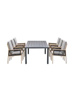 San Capri tuinset 7-delig - Adana tuintafel 220x100 cm