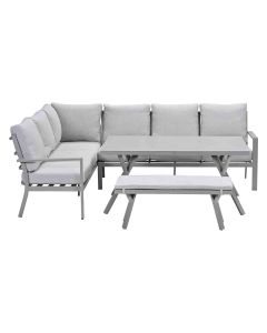 Senja lounge dining set 4-delig links - valley sand