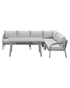 Tarera lounge dining set 5-delig rechts - taupe