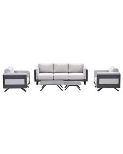 Medellin loungeset 5-delig - donker grijs