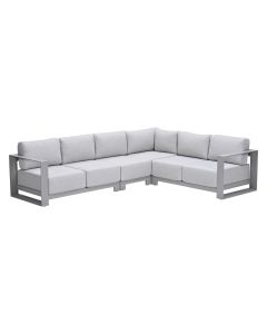 Malakka loungebank 4-delig - taupe