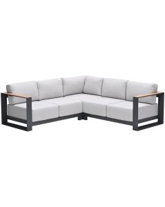 Malakka loungebank 3-delig - light teak look