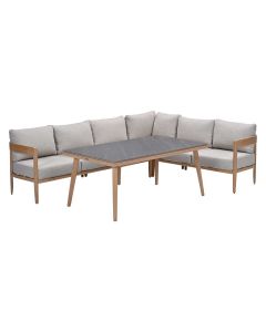 San Mauro lounge dining set 5-delig rechts - light teak look