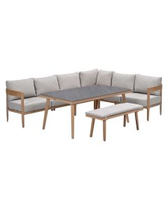 San Mauro lounge dining set 6-delig - gobi sand