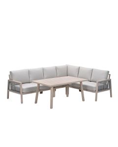 San Capri lounge dining set 5-delig rechts - light oak look