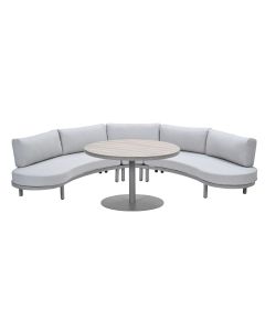 Mallorca lounge dining set 4-delig - taupe