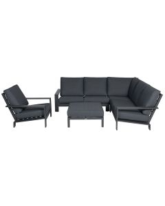 Coba loungeset 5-delig - donker grijs