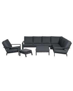 Coba loungeset 7-delig - donker grijs