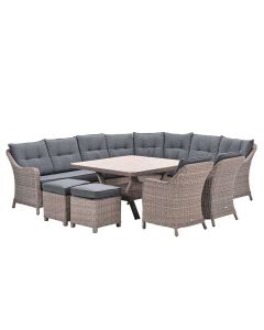 Nova lounge dining set 8-delig - mystic grey