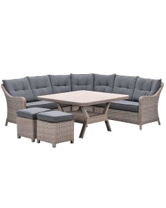 Nova lounge dining set 6-delig - mystic grey