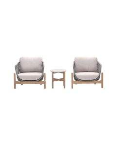 Aberdeen loungeset 3-delig - grey sand