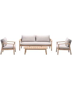 Yucatan loungeset 4-delig - acacia