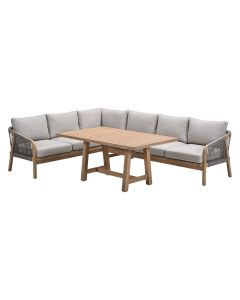 Alora lounge dining set 3-delig links - grey sand