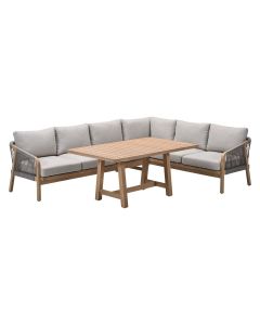 Alora lounge dining set 3-delig rechts - grey sand