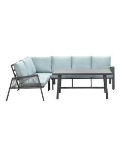 Brendon lounge dining set 4-delig links - mint grijs