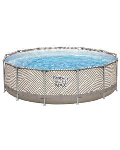 Bestway frame zwembad steel pro max set rond 396 met zonnescherm