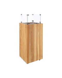 Cosipillar square sfeerhaard teak