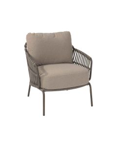 Capalbio lage lounge dining stoel - bruin