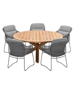 Moretti tuinset 6-delig - Prado tuintafel Ø160 cm