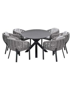 Padula tuinset 7-delig - Scot tuintafel Napoli grey 230x115 cm