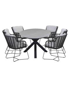 Fabrice tuinset 7-delig - Scot tuintafel Napoli sand 230x115 cm