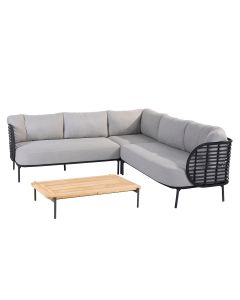 Fabrice loungeset 4 delig - Yoga loungetafel 120 x 75 cm