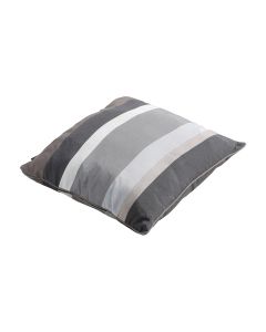 Sierkussen met paspel 50x50 Stripe grey
