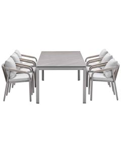 Tarera tuinset 7-delig dakar sand - Skala tuintafel 230x100 cm