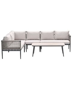 Burela loungeset 5-delig links - taupe
