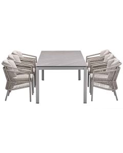Sorong tuinset 7-delig - Skala tuintafel 230x100 cm