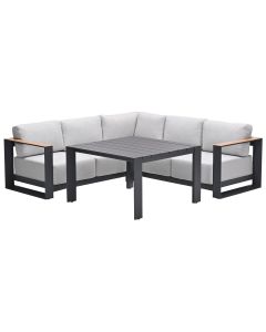 Malakka lounge dining set 4-delig - valley sand - light teak look