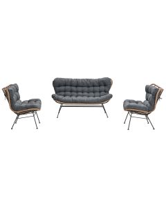 Melfort loungeset 3-delig - natural rotan