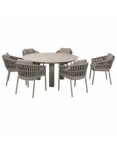 Catalana tuinset 7-delig - Donato tuintafel Ø160x75 cm