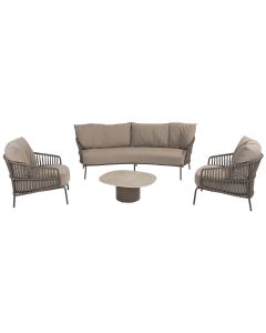 Capalbio loungeset 5-delig - bruin