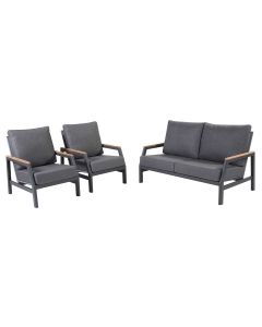 Ravenna loungeset 3-delig - antraciet