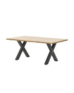 Zadar tuintafel 180x100 donker grijs - X-frame