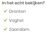 te zien in de winkels