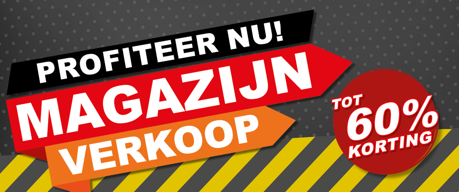magazijnverkoop hoge kortingen tot zestig procent