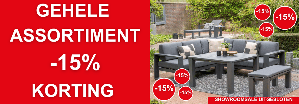 GEHELE ASSORTIMENT 15% EXTRA KORTING