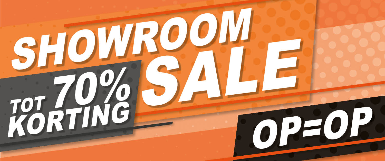Showroomsale tot 70% korting